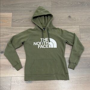 THE NORTH FACE Green Fleece Long Sleeve‎ Pullover Hoodie Cozy Soft Size Small